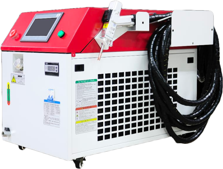 Handheld fiber laser welding machine with touch-screen control